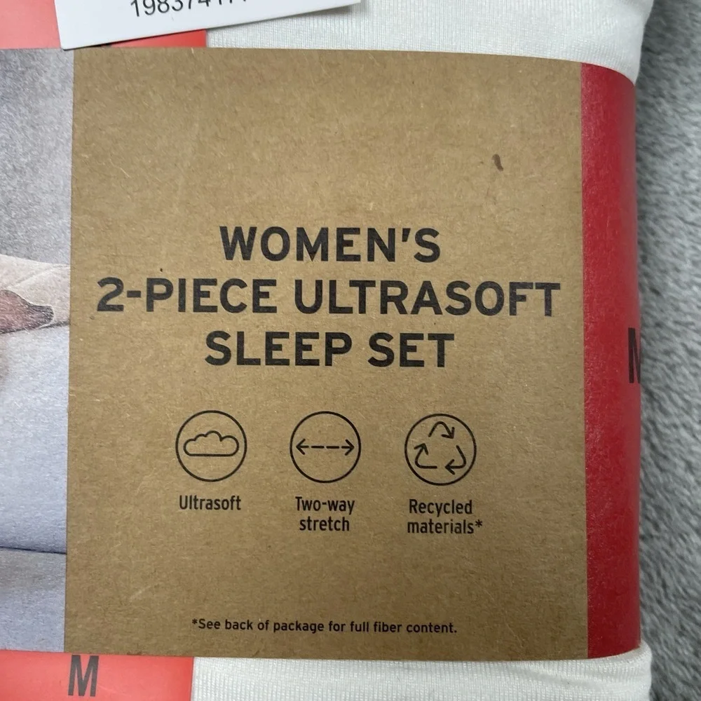 Eddie Bauer Women's M Ultrasoft Sleep Set Tan e0117 - Picture 3 of 6